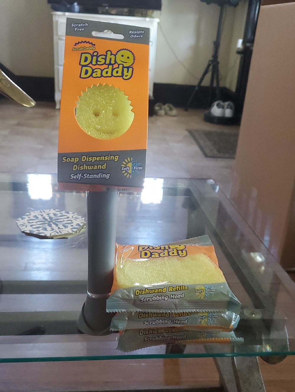 Scrub Daddy Soap Dispensing Dishwand – Yellow With 6  refill